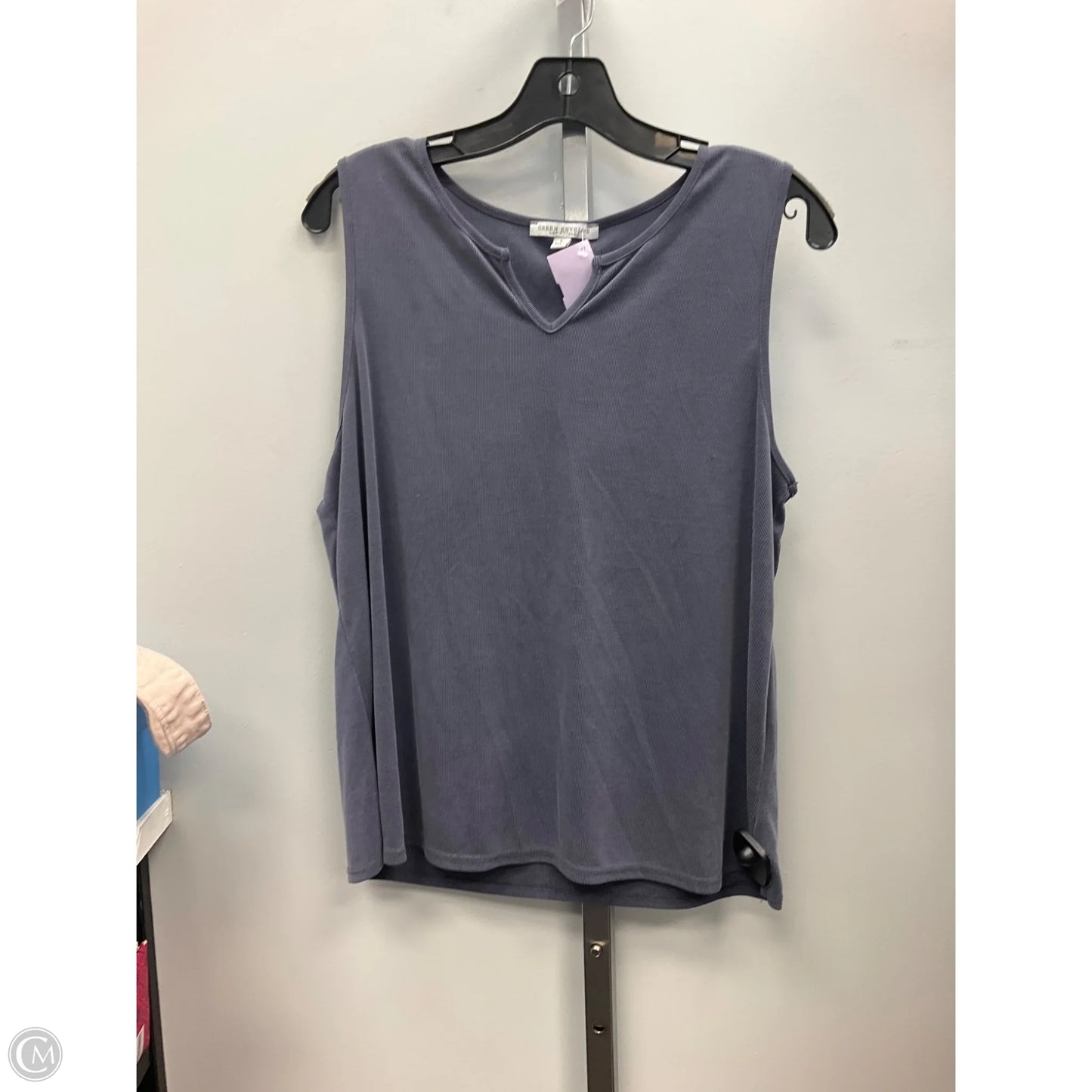 Top Sleeveless By Green Envelope In Grey, Size: L