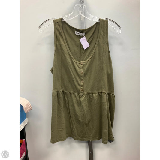 Top Sleeveless By Sonoma In Green, Size: L