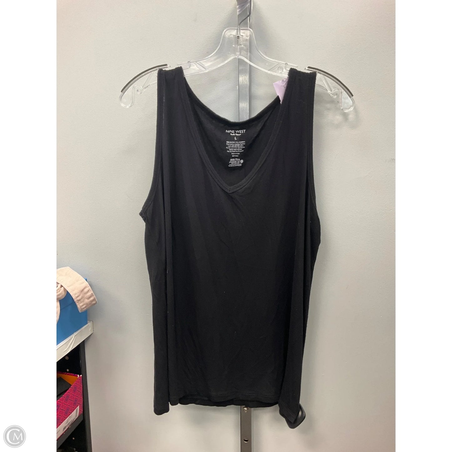 Tank Top By Nine West In Black, Size: L