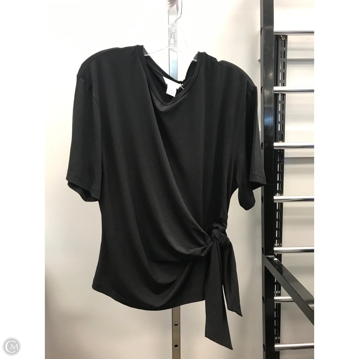 Top Short Sleeve By H&m In Black, Size: L