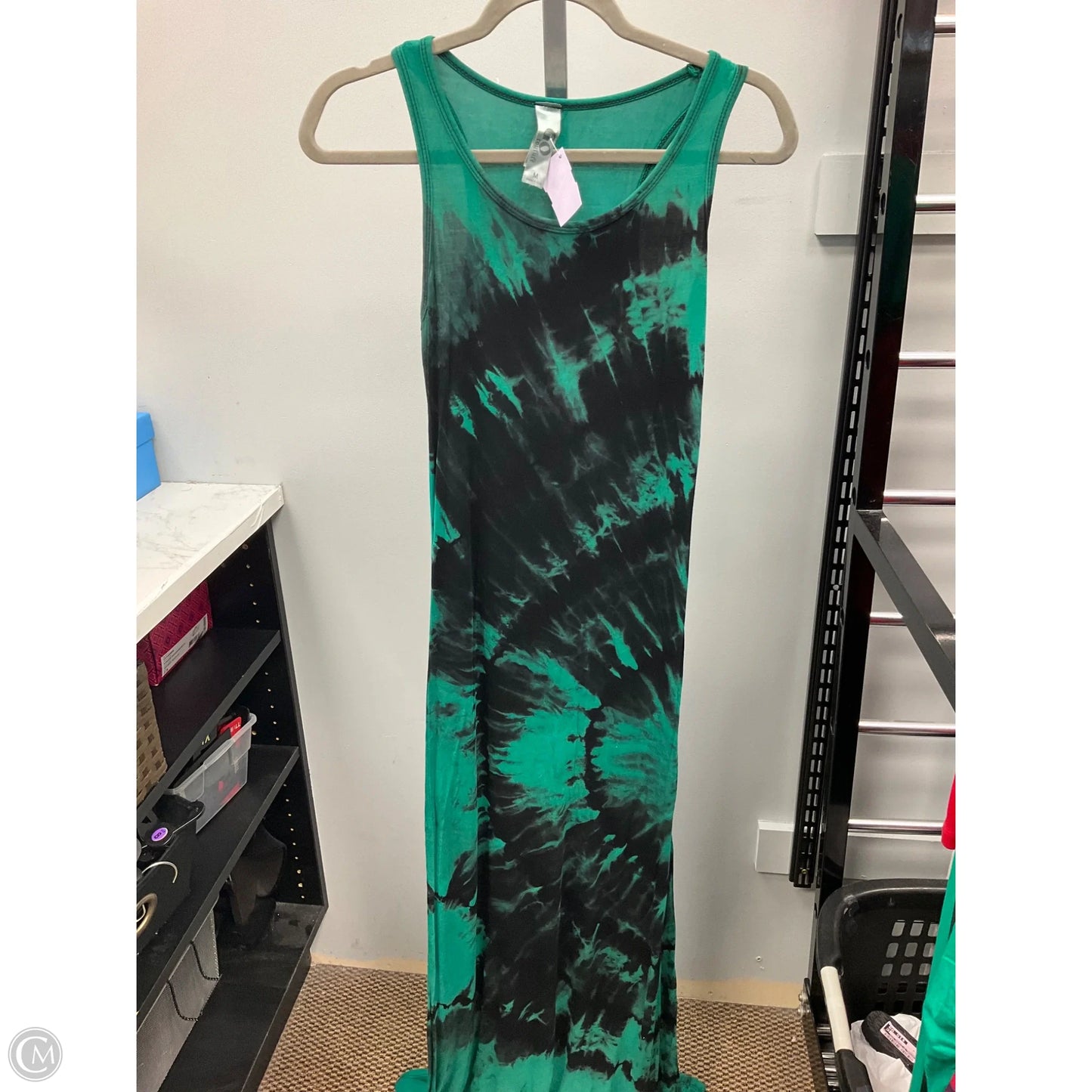 Dress Casual Maxi By Clothes Mentor In Black & Green, Size: M