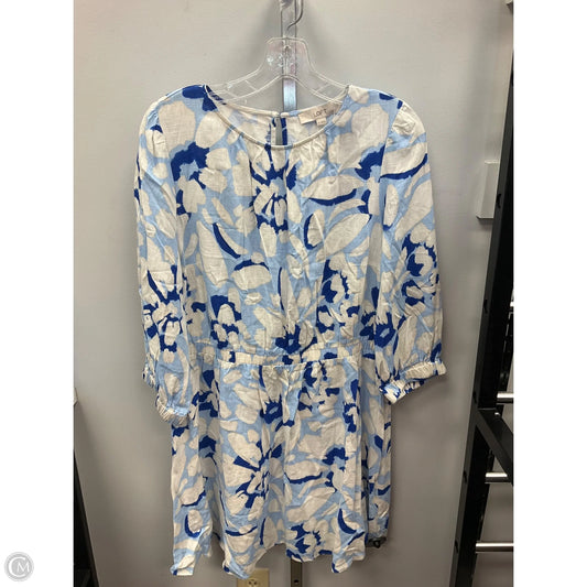 Dress Casual Short By Loft In Blue & White, Size: M
