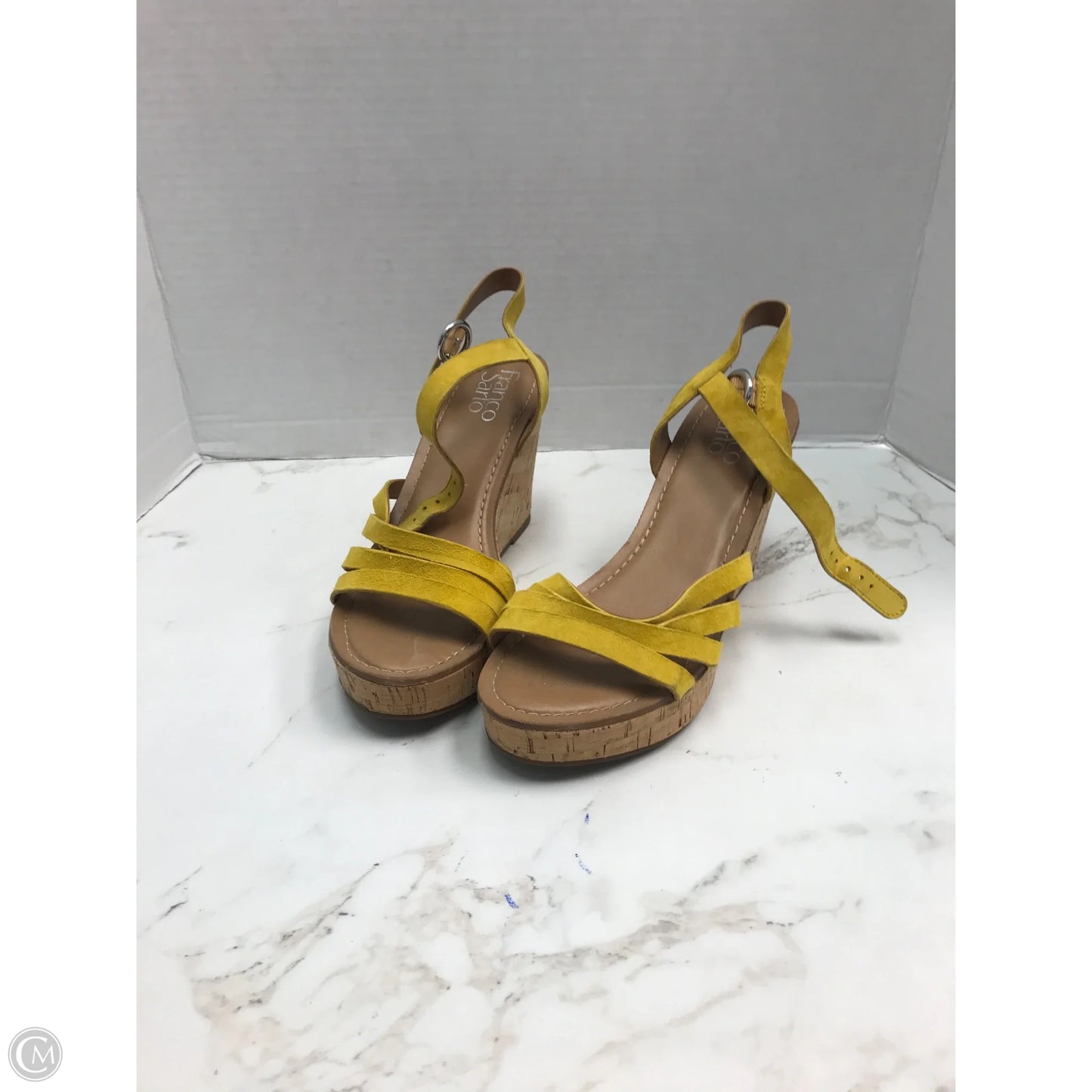 Shoes Heels Wedge By Franco Sarto In Yellow, Size: 7.5