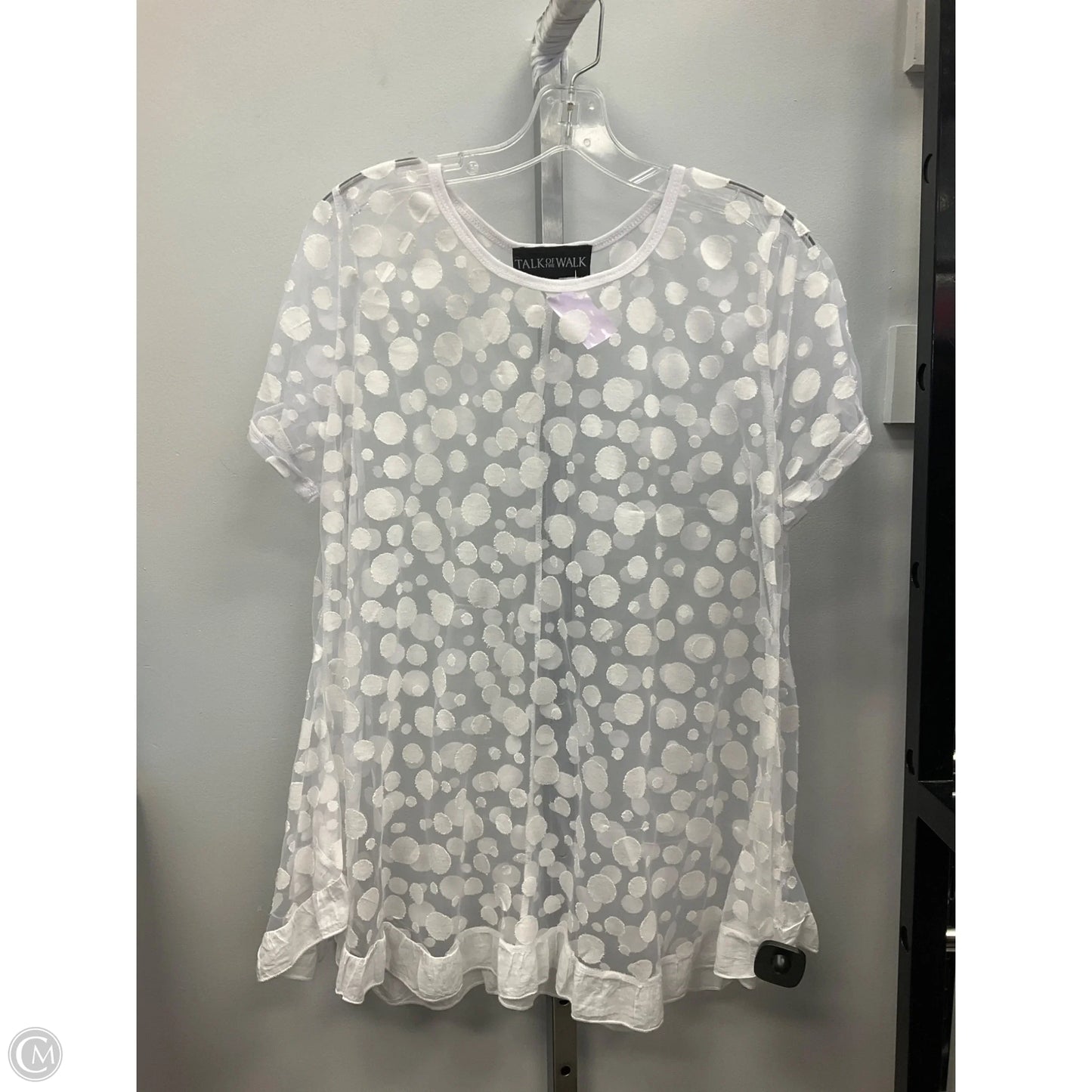 Top Short Sleeve By Clothes Mentor In Polkadot Pattern, Size: L