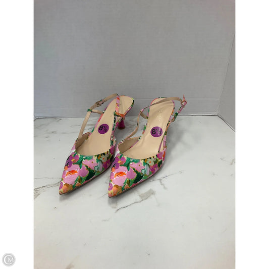 Shoes Heels Kitten By Nine West In Floral Print, Size: 8.5