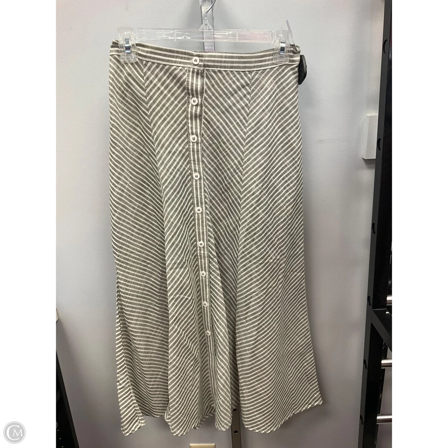 Skirt Midi By Max Studio In Green & White, Size: Xs