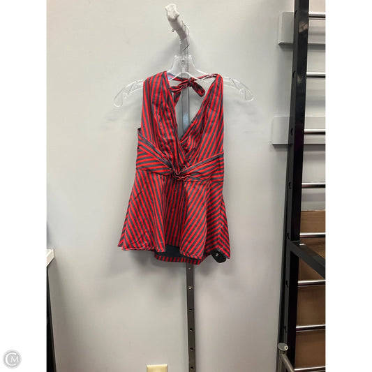 Top Sleeveless By Odille In Blue & Red, Size: S