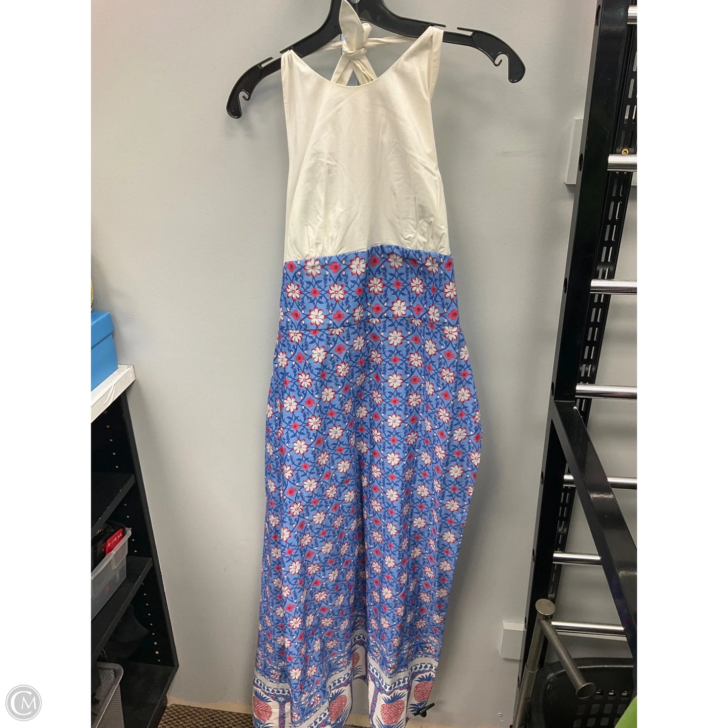 Dress Casual Midi By Tuckernuck In Blue & Red, Size: M