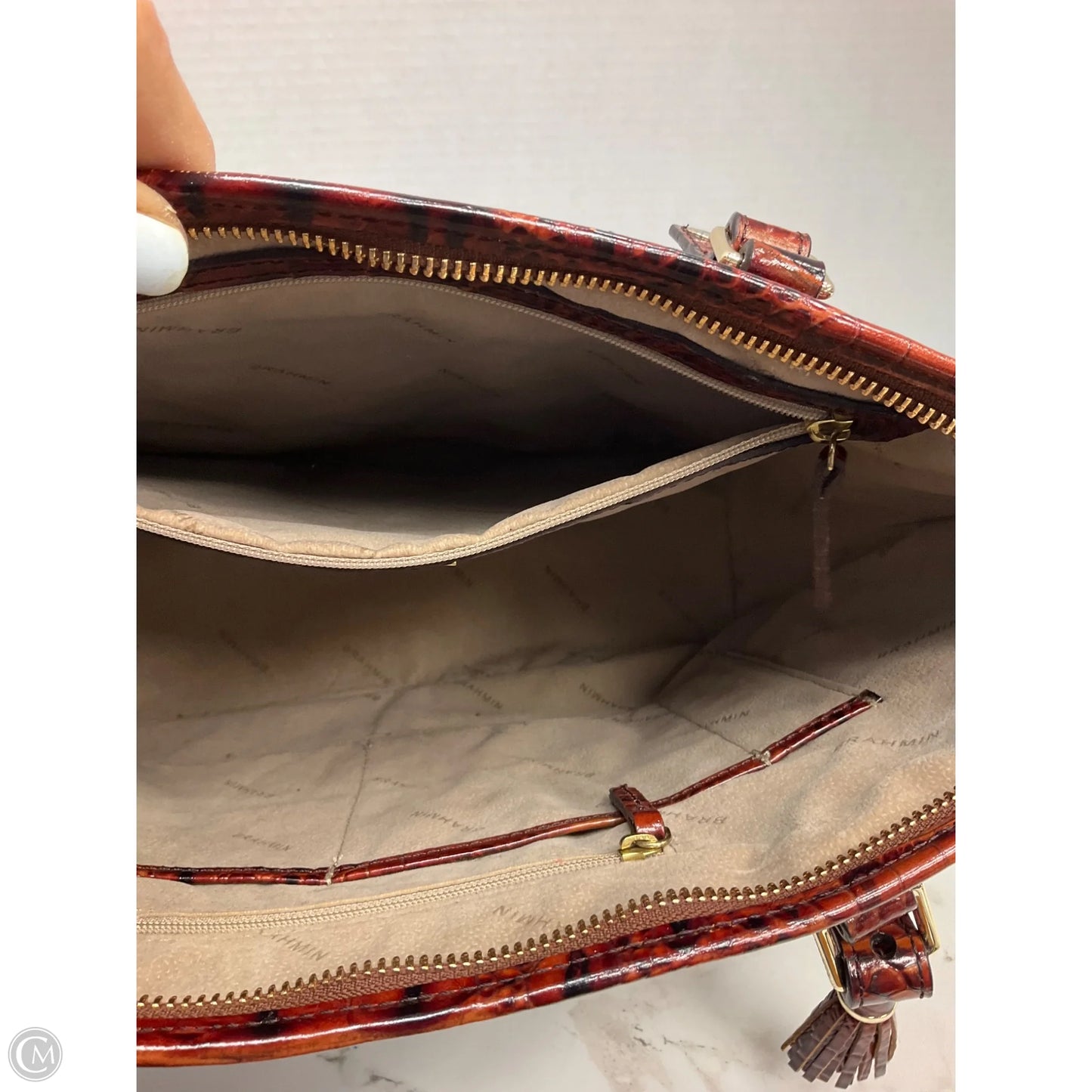 Handbag Designer By Brahmin, Size: Medium