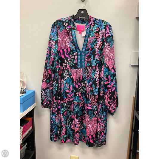 Dress Designer By Lilly Pulitzer In Black & Blue, Size: M