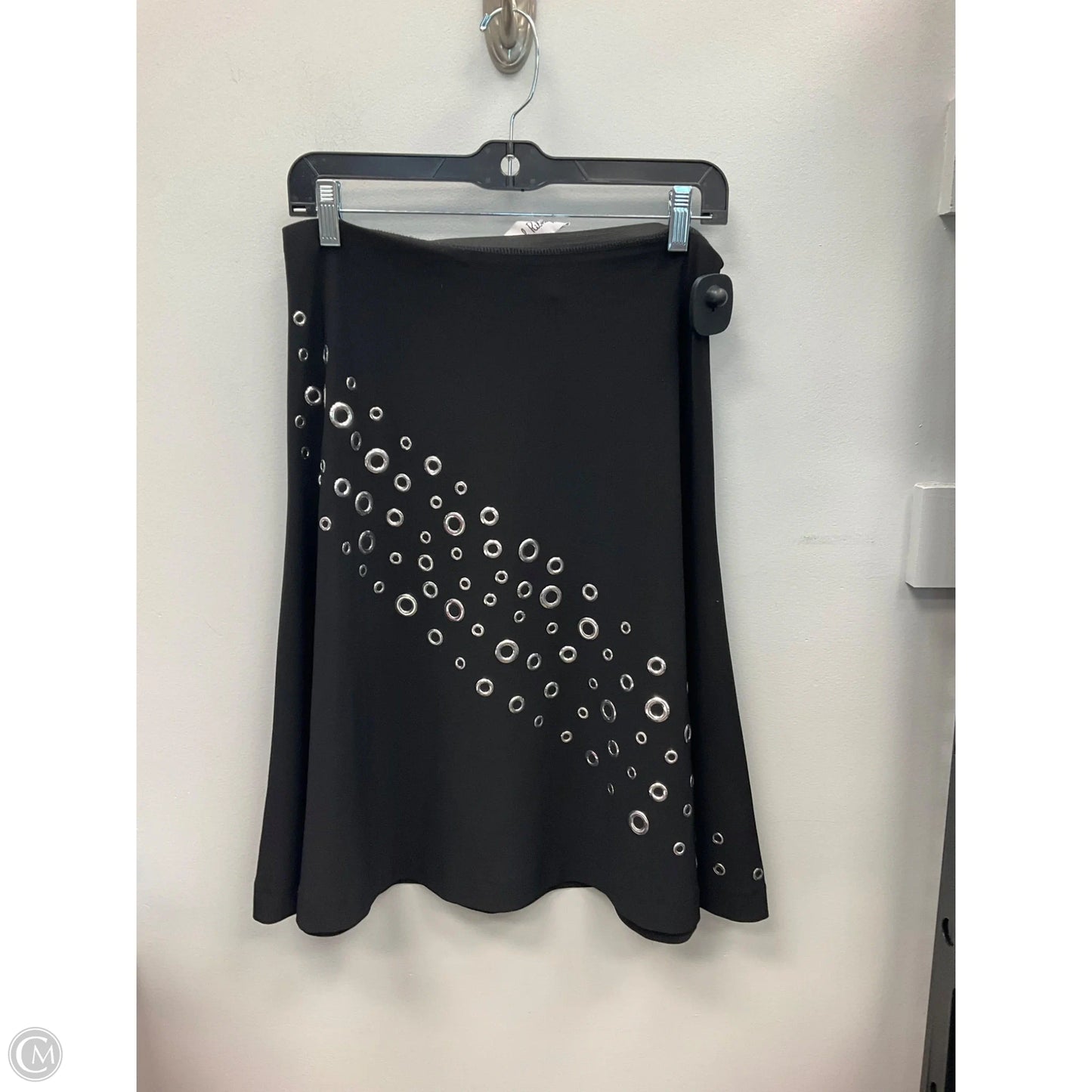 Skirt Midi By Joseph Ribkoff In Black & Silver, Size: 4