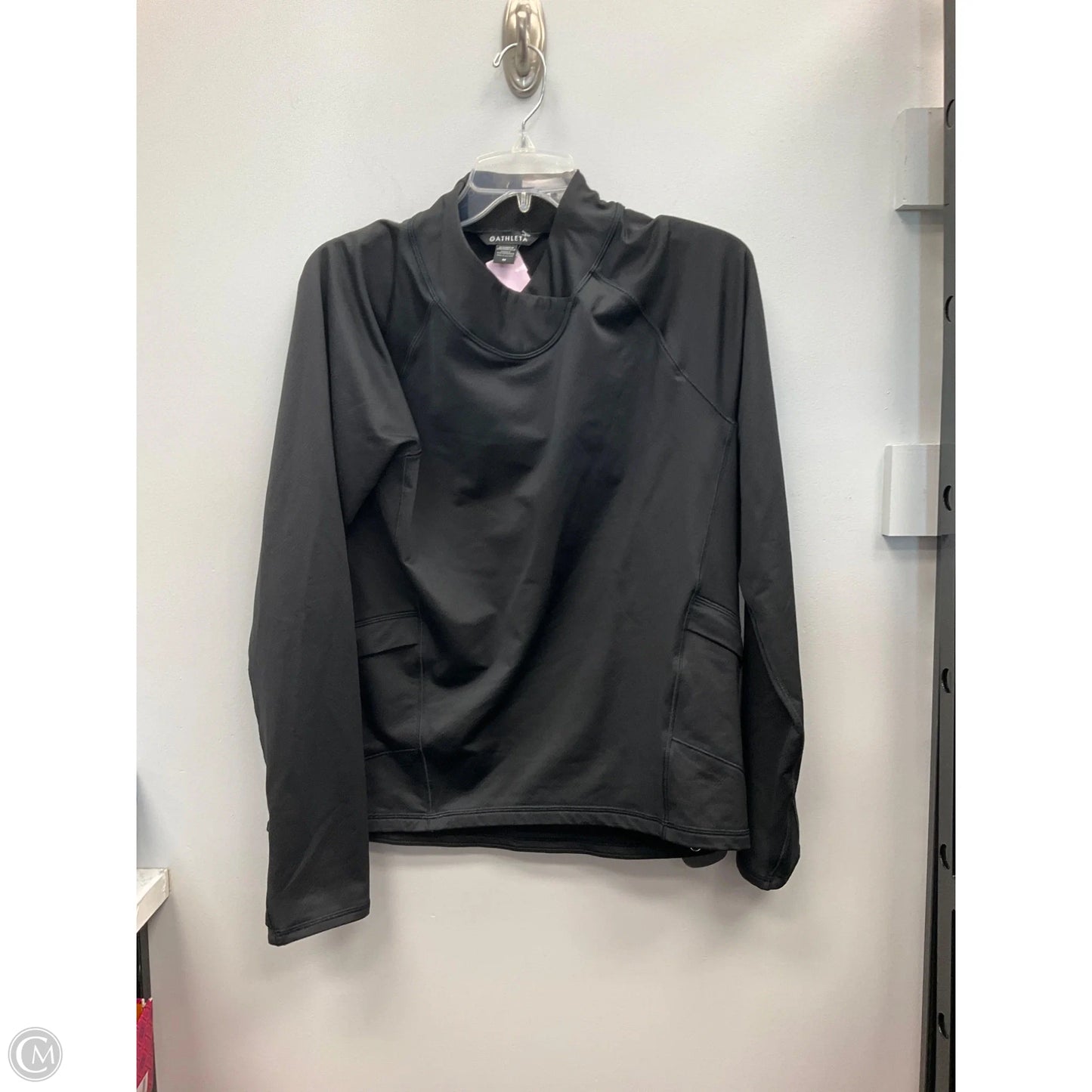 Athletic Top Long Sleeve Crewneck By Athleta In Black, Size: M