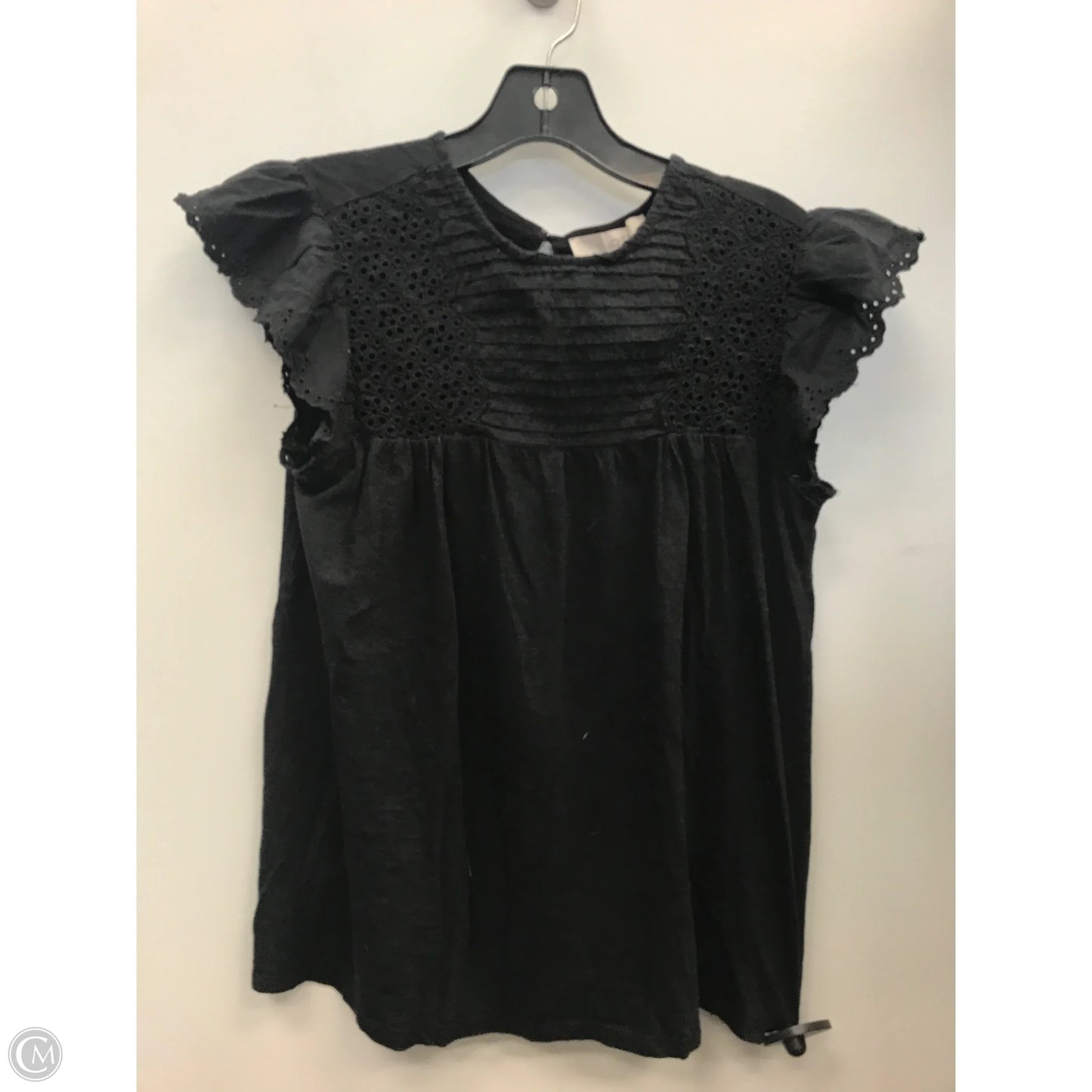 Top Sleeveless By Loft In Black, Size: S