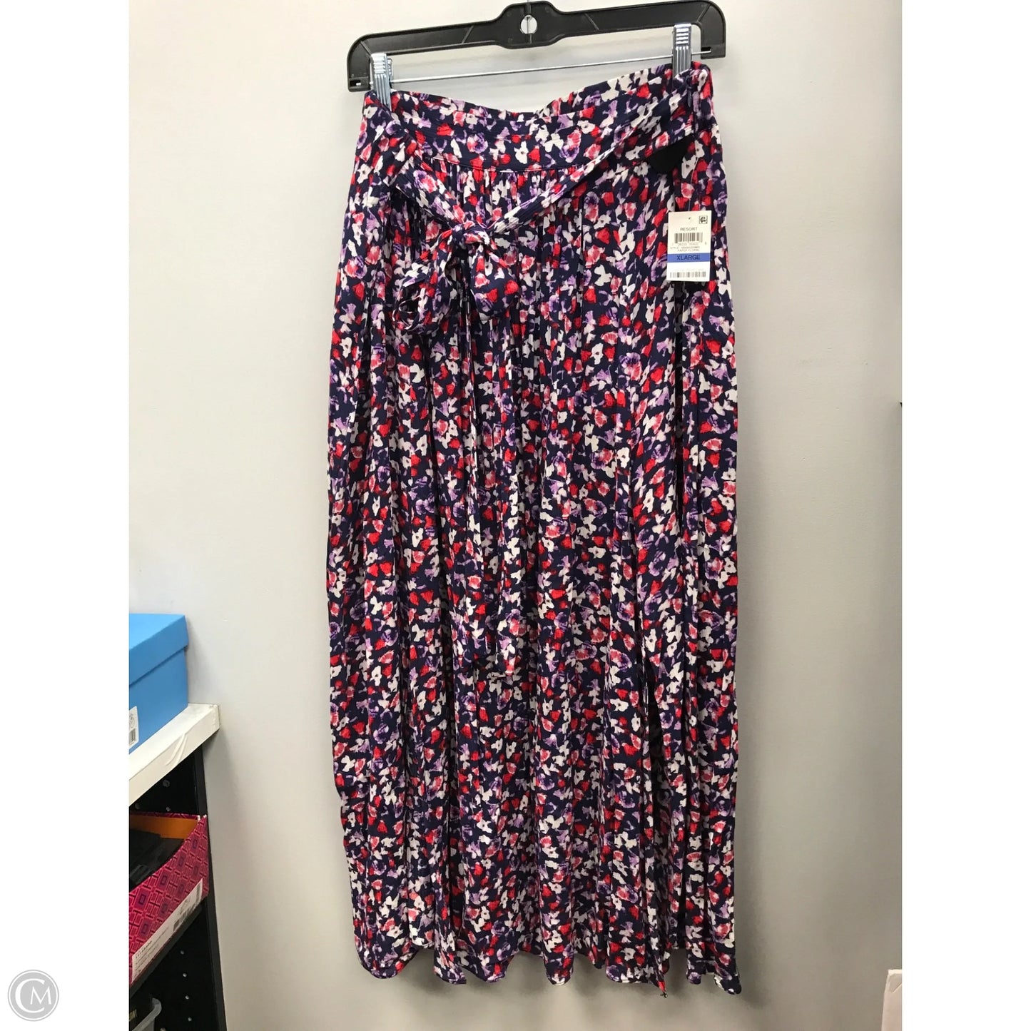 Skirt Midi By Maison Jules In Floral Print, Size: Xl