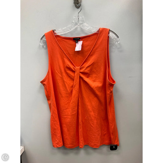Top Sleeveless By Talbots In Orange, Size: Xlp