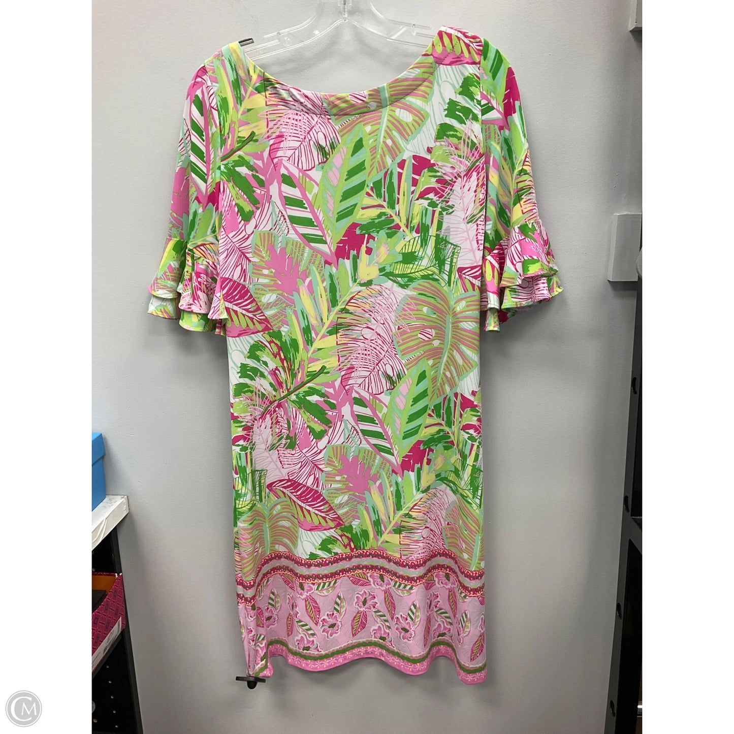 Dress Casual Short By Pappagallo In Green & Pink, Size: M