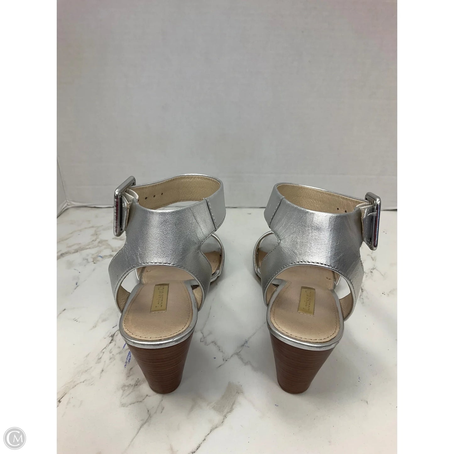 Shoes Heels Wedge By Louise Et Cie In Silver, Size: 7.5