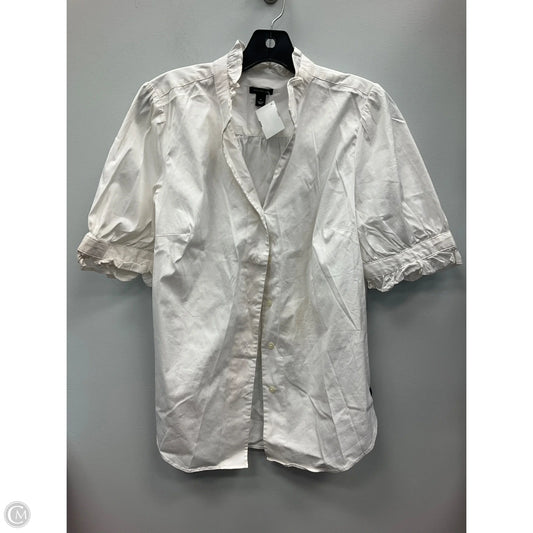 Top Short Sleeve By Ann Taylor In Cream, Size: M