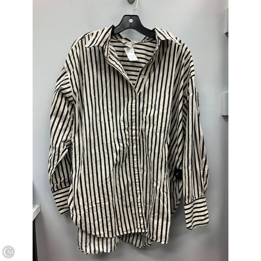 Top Long Sleeve By H&m In Striped Pattern, Size: L