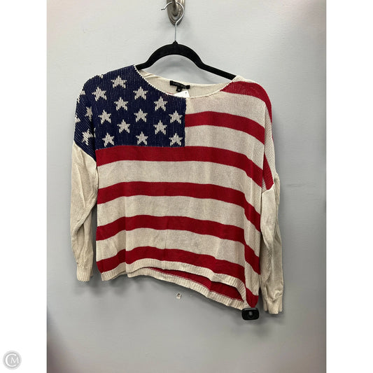 Sweater By Papermoon In Blue & Red & White, Size: M