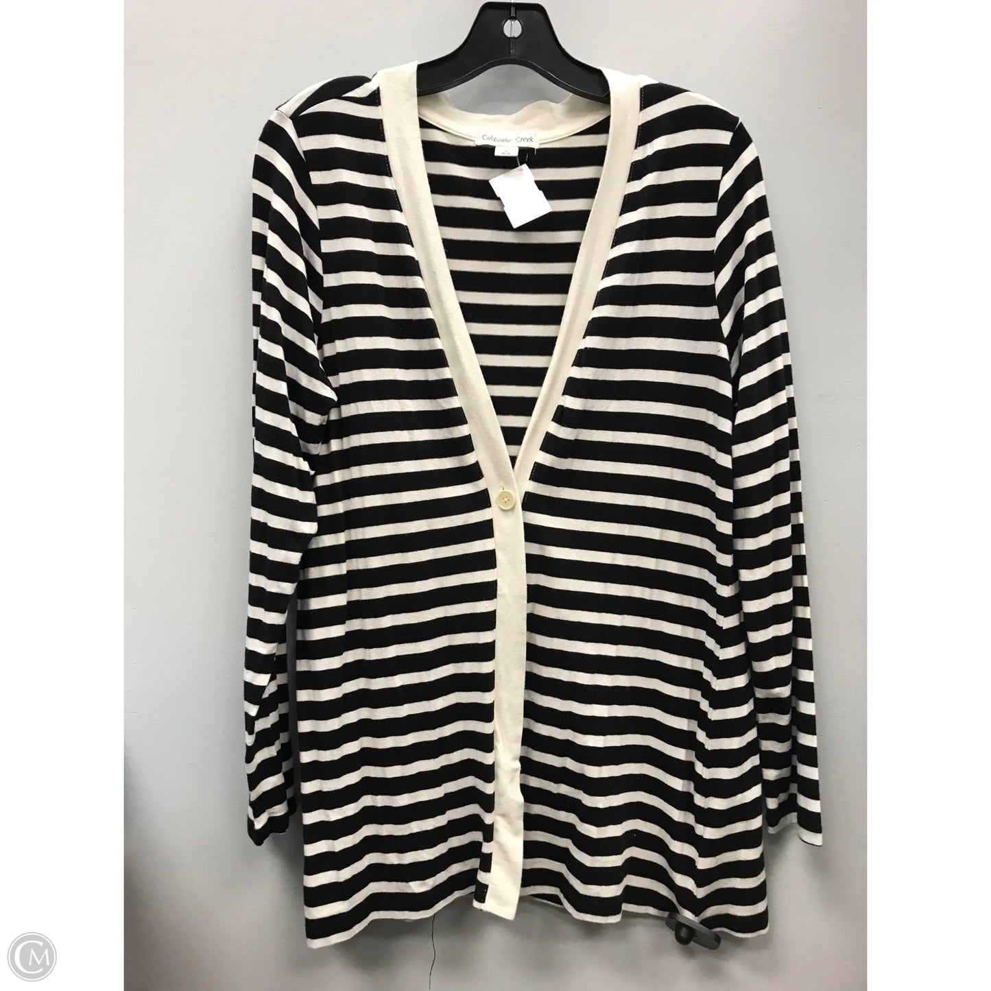 Cardigan By Coldwater Creek In Striped Pattern, Size: M