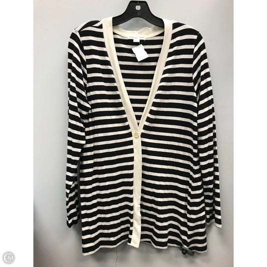 Cardigan By Coldwater Creek In Striped Pattern, Size: M