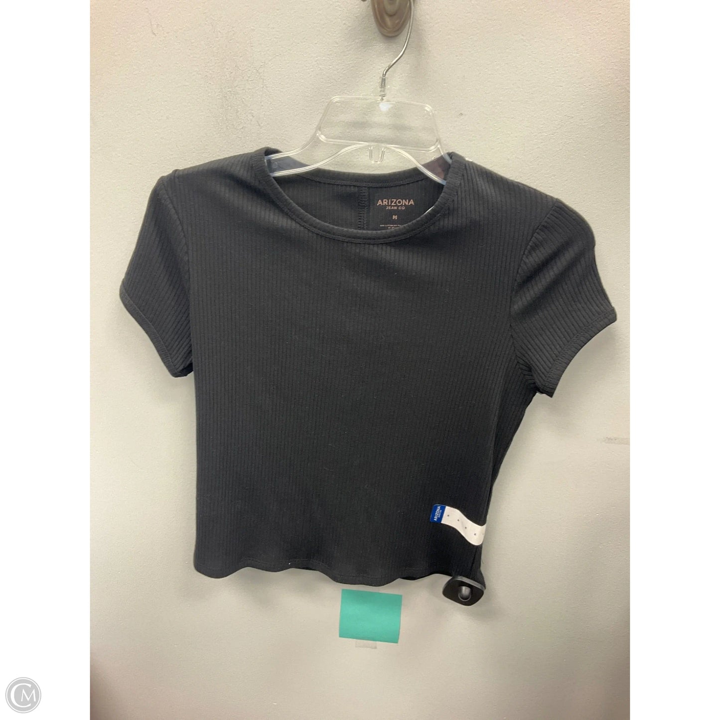 Top Short Sleeve Basic By Arizona In Black, Size: M