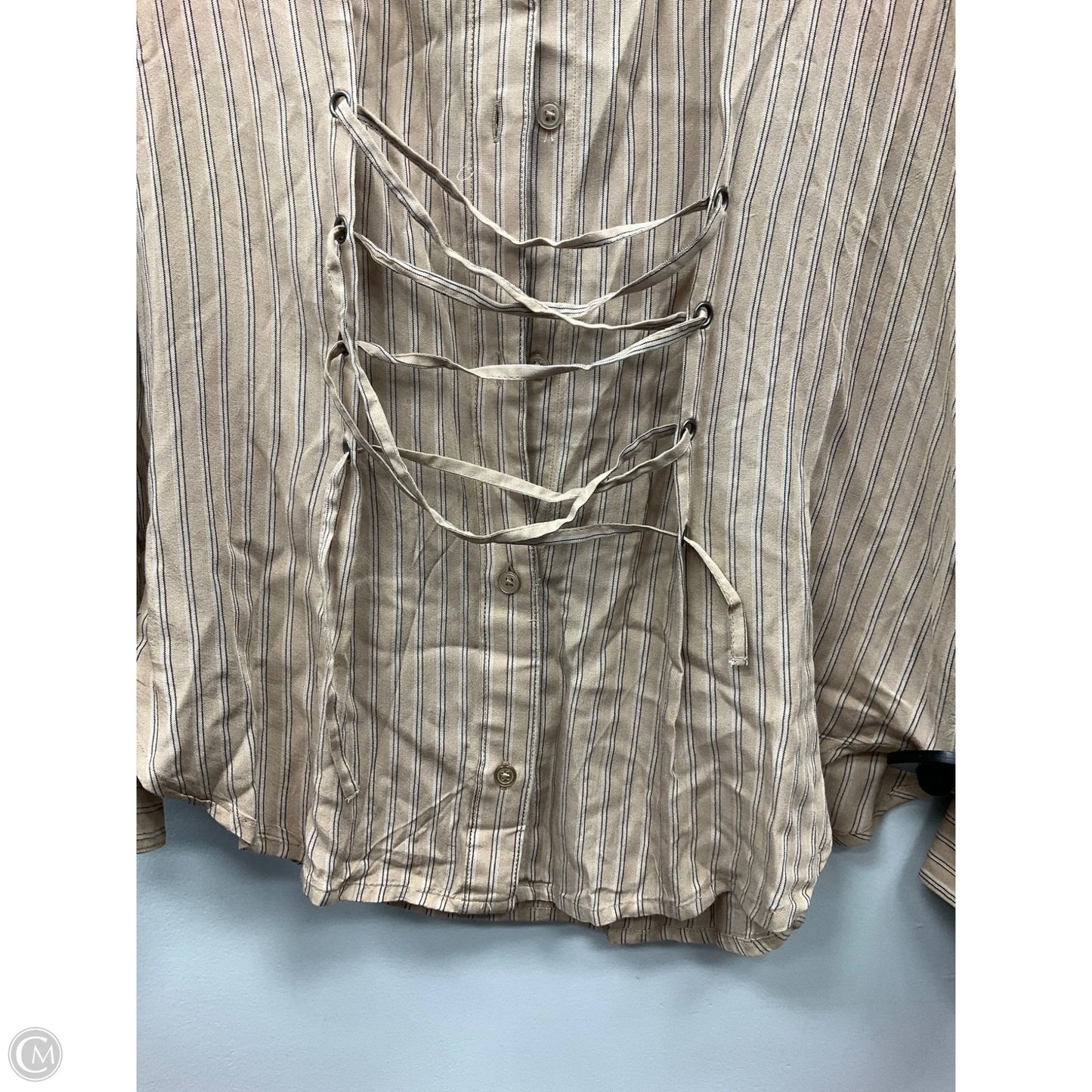 Top Long Sleeve By Express In Striped Pattern, Size: Xs