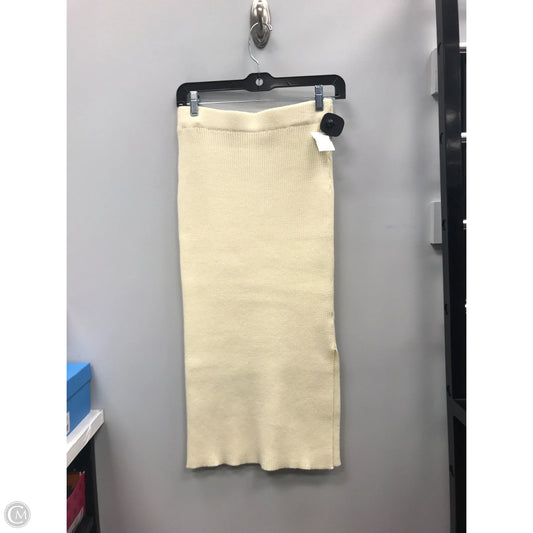 Skirt Midi By Double Zero In Cream, Size: S