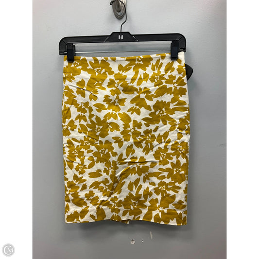 Skirt Mini & Short By Loft In Yellow, Size: 0p