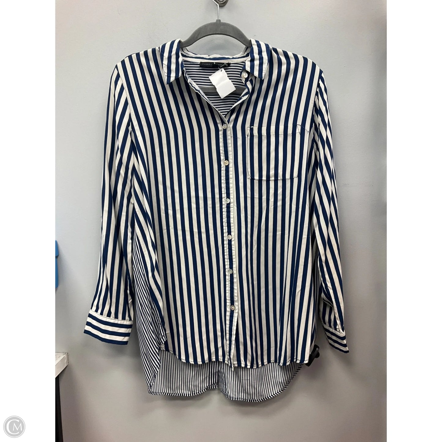 Top Long Sleeve By Jane And Delancey In Striped Pattern, Size: M
