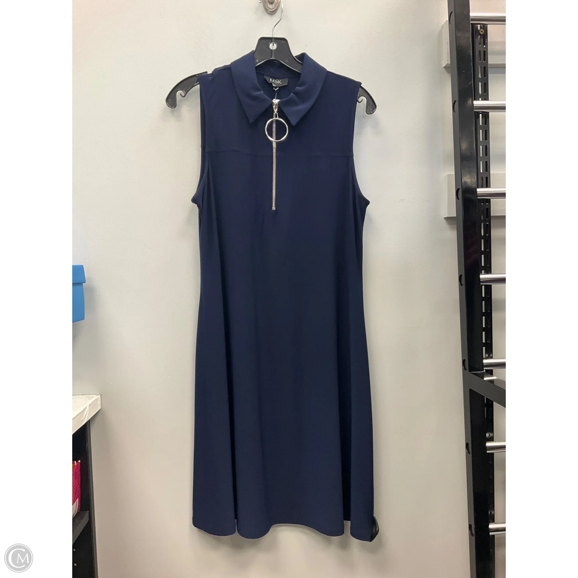Dress Casual Midi By Msk In Blue, Size: M
