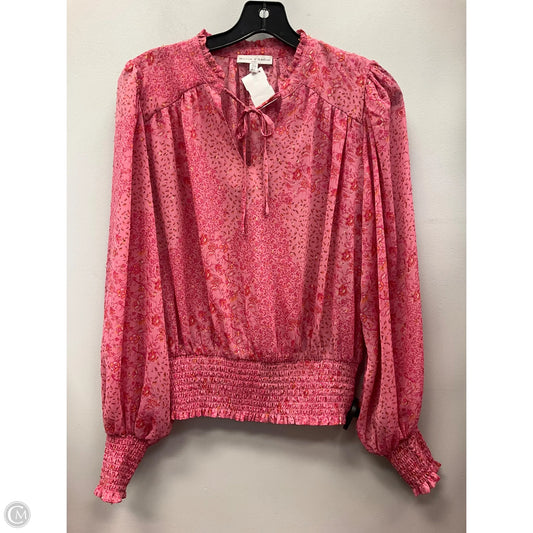 Top Long Sleeve By Maison Damelie In Pink, Size: S