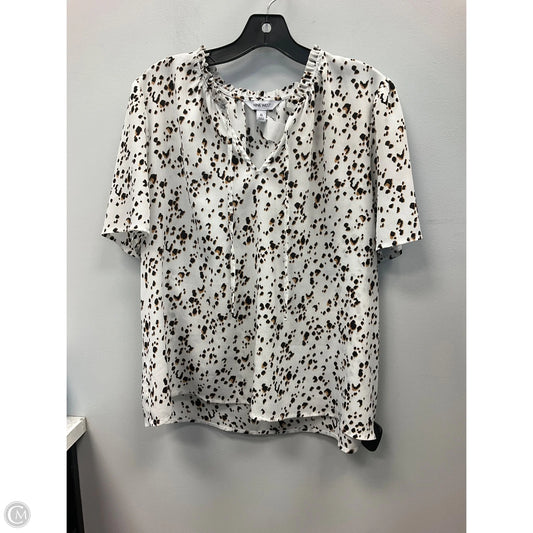 Top Short Sleeve By Nine West In Animal Print, Size: Xl
