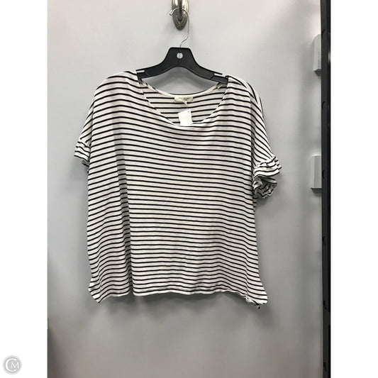 Top Short Sleeve By Max Studio In Striped Pattern, Size: 1x