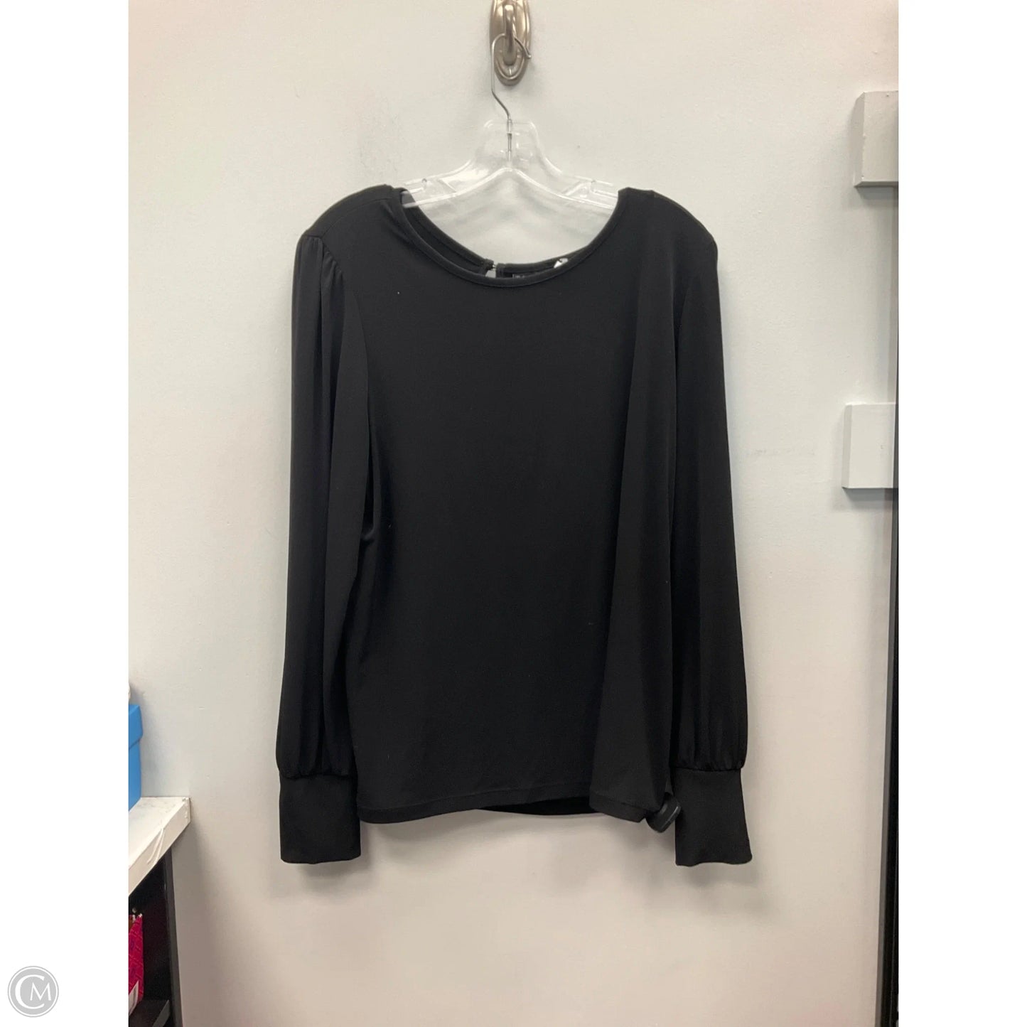 Top Long Sleeve By Tahari In Black, Size: Xl