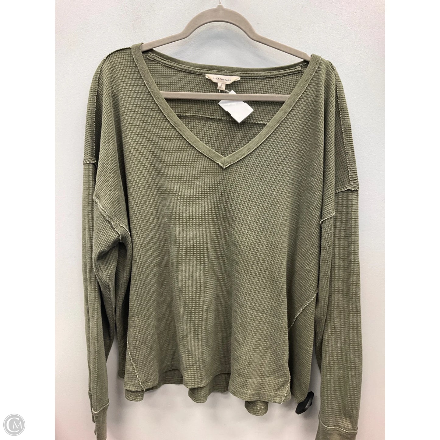Top Long Sleeve By Lucky Brand In Green, Size: Xl