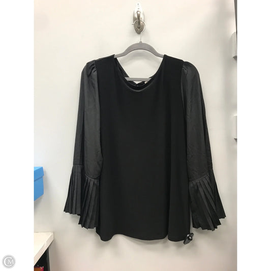 Top Long Sleeve By Anne Klein In Black, Size: Xl