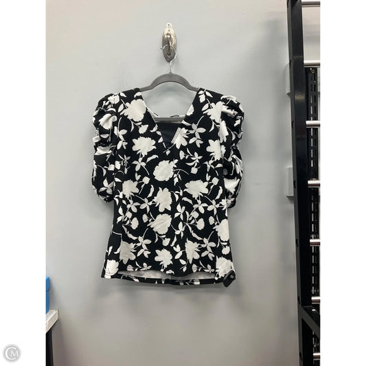 Top Short Sleeve By Melloday In Black & White, Size: M