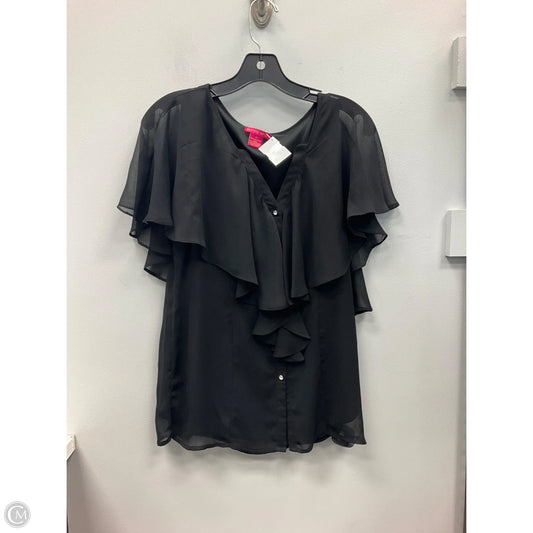 Top Short Sleeve By Sunny Leigh In Black, Size: M