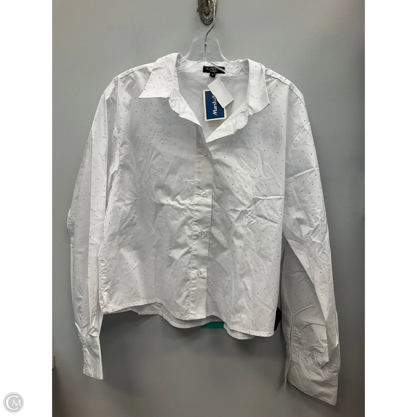 Top Long Sleeve By Velvet Heart In White, Size: Xl