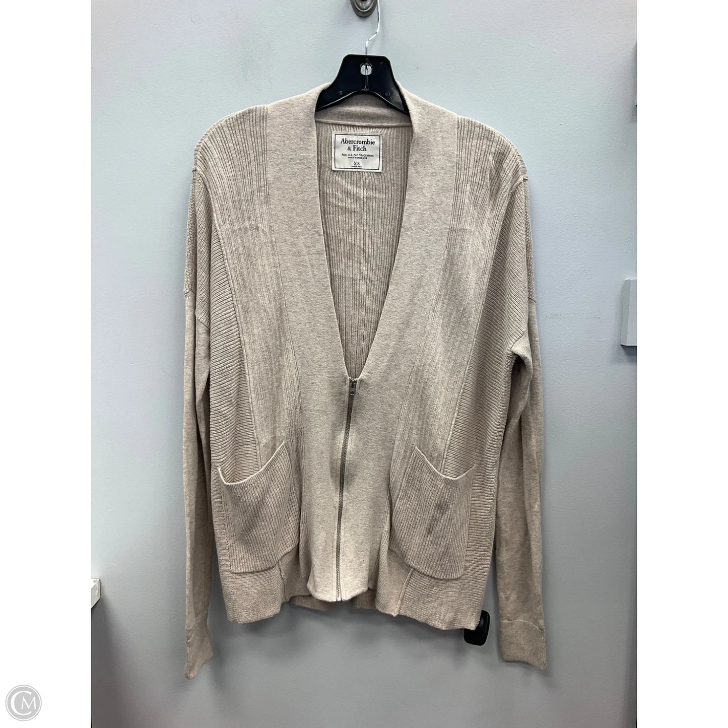 Sweater Cardigan By Abercrombie And Fitch In Tan, Size: Xs