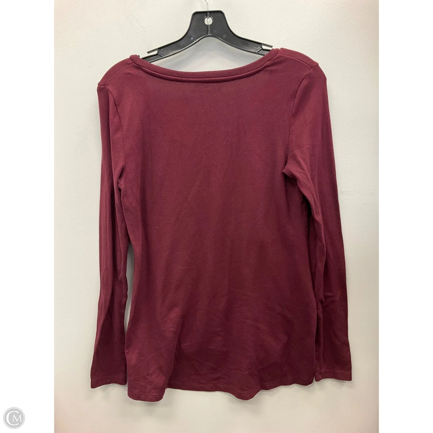 Top Long Sleeve Basic By America In Maroon, Size: S