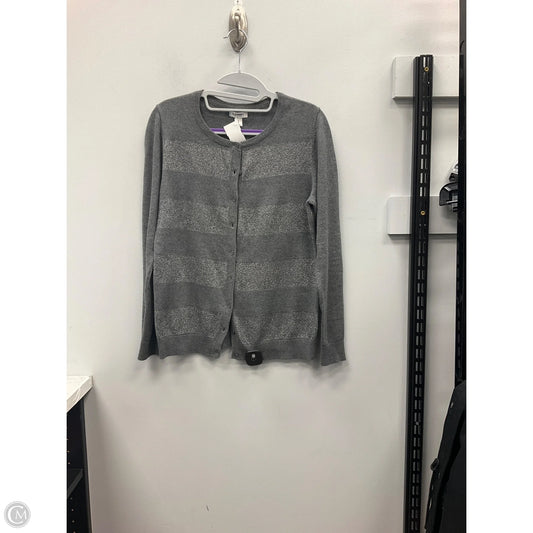 Sweater Cardigan By Old Navy In Grey & Silver, Size: M