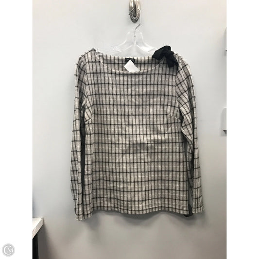 Top Long Sleeve By Talbots In Plaid Pattern, Size: M