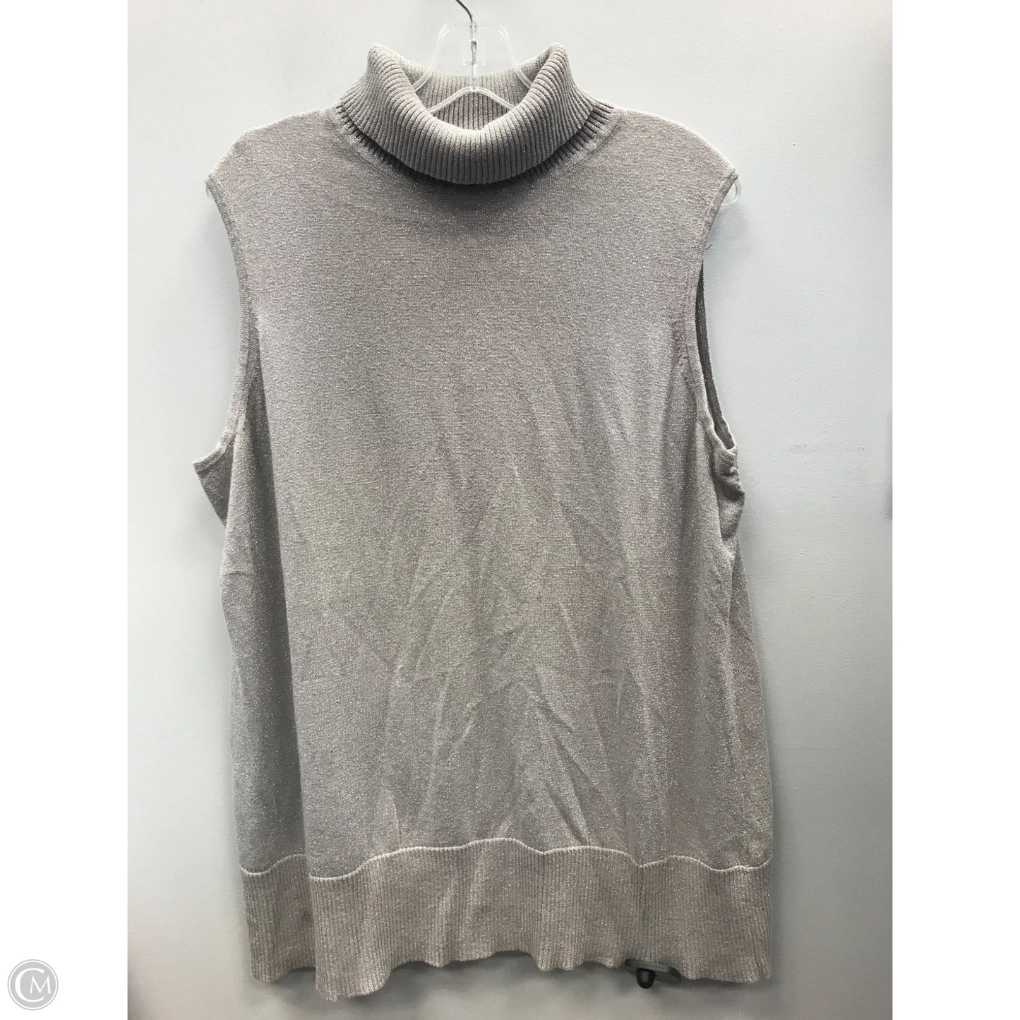 Top Long Sleeve By Liz And Me In Silver, Size: 1x