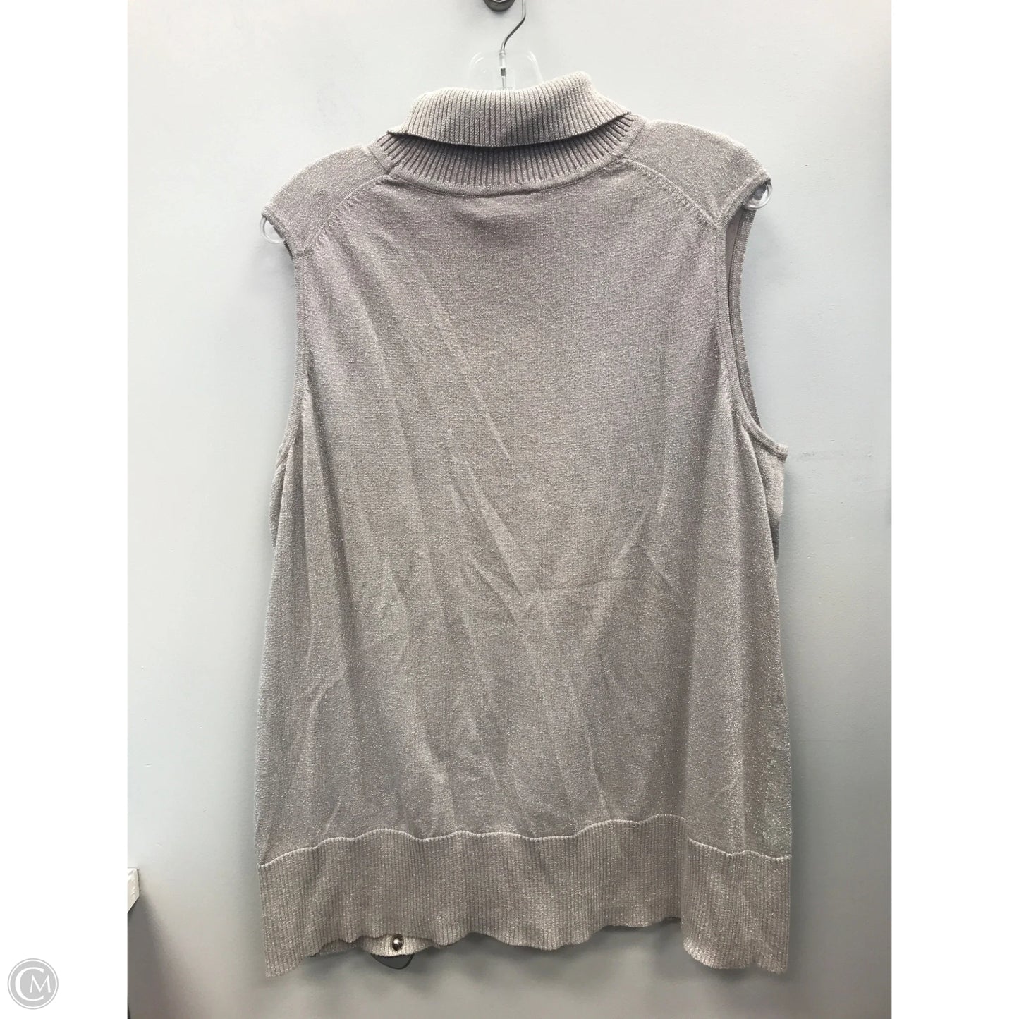 Top Long Sleeve By Liz And Me In Silver, Size: 1x