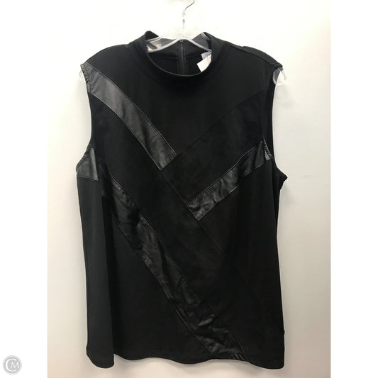 Top Sleeveless By Calvin Klein In Black, Size: Xl