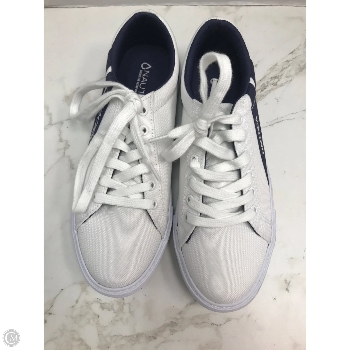 Shoes Sneakers By Nautica In Black & White, Size: 7.5