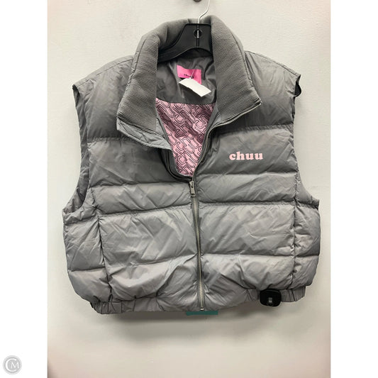 Vest Puffer & Quilted By Clothes Mentor In Grey & Pink, Size: Xs